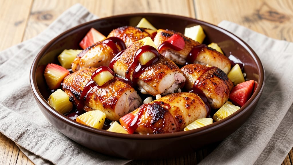 Baked BBQ Pineapple Chicken Recipe: Caramelized Glaze Meets Juicy, Smoky Tender Bites