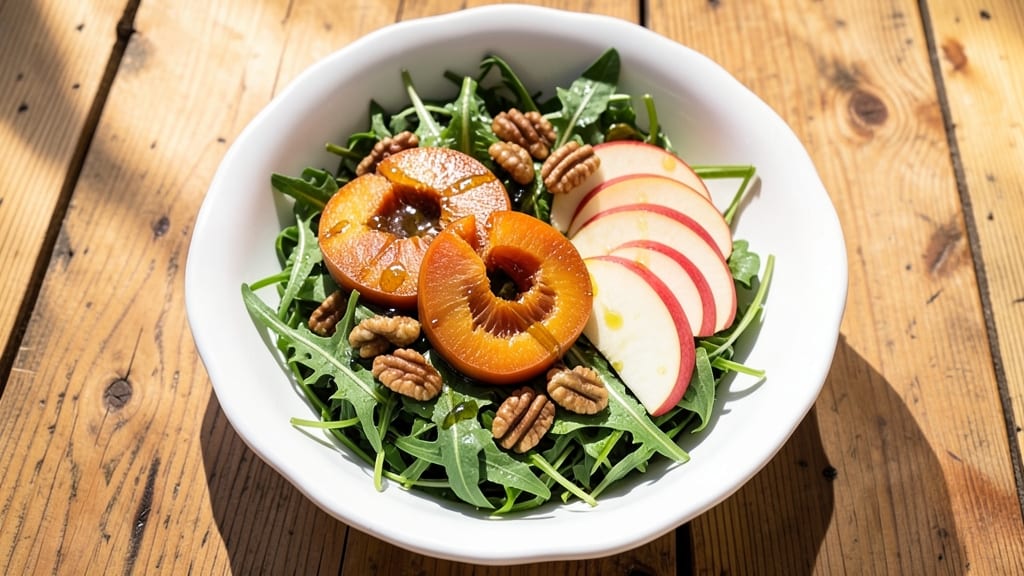 Persimmon Apple Salad Recipe: Spiced Sweetness With Crunchy Contrast