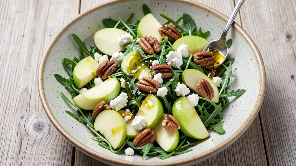 Green Apple Pecan Salad Recipe: Crunchy Sweetness With Creamy Goat Cheese Twist