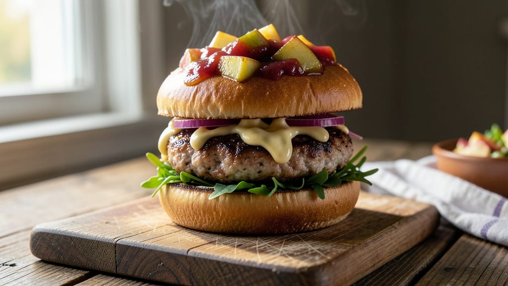 Chicken Apple Burgers Recipe: Sweet-Tart Patties With Caramelized Apple Bites