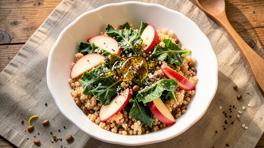 Kale Apple Quinoa Salad Recipe: Crunchy Sweetness With Nutty Grain Base