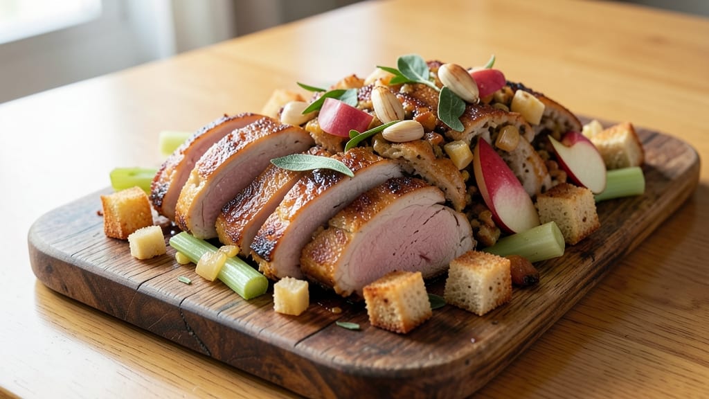 Pork Sage Apple Stuffing Recipe: Herbed Apple Cubes and Toasted Bread Magic