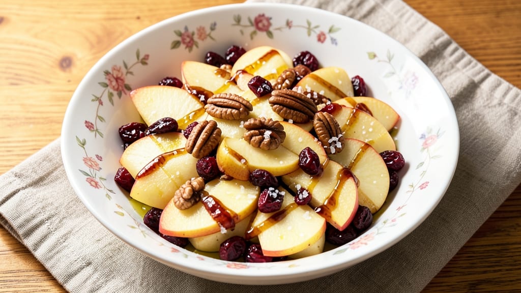 Fresh Apple Cranberry Pecan Salad Recipe: Sweet-Tart Balance With Crunchy Topping
