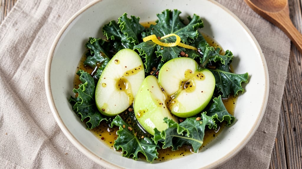 Kale Apple Salad Dressing Recipe: Bright Tangy Vinaigrette With Crunchy Apple Chunks