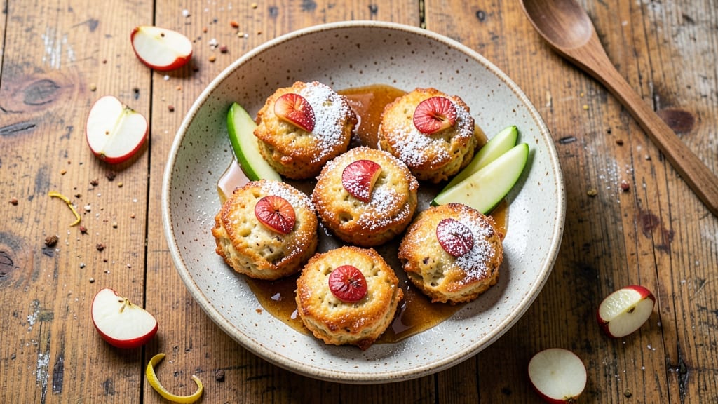 Cottage Cheese Apple Fritters Recipe: Spiced Baking Powder Crunch With Caramelized Apple Core
