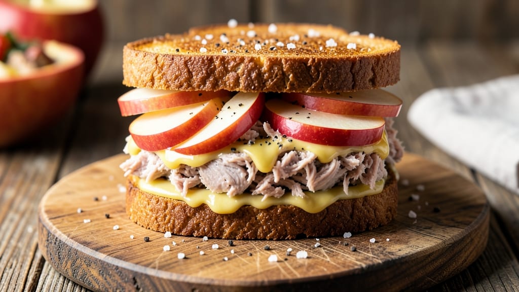 Apple Tuna Sandwich Recipe: Crunchy Apple-Topped Protein Pack