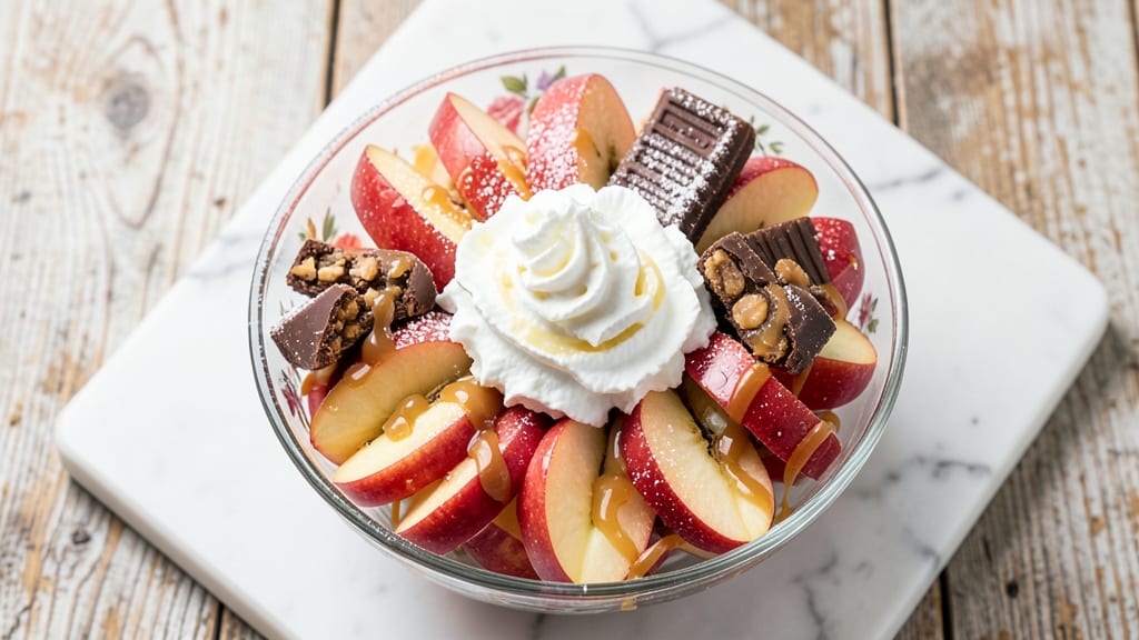Apple Snickers Cool Whip Salad Recipe: Sweet Caramelized Crunch Meets Creamy Vanilla Bliss