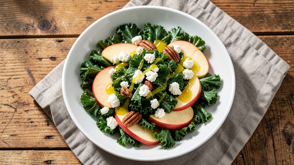Kale Apple Feta Salad Recipe: Sweet-Tart Balance With Crunchy Pecans