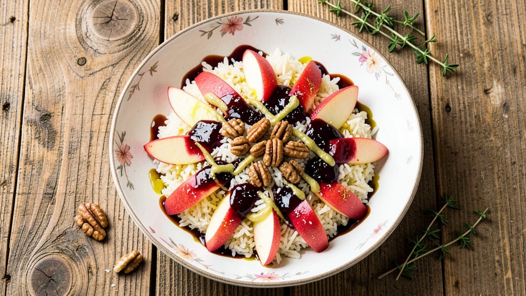 Apple Rice Salad Recipe: Sweet-Tart Balsamic Apple Crunch