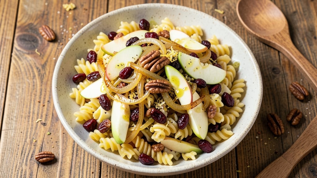Apple Spice Junction Pasta Salad Recipe: Warm Cinnamon-Apple Crunch Meets Creamy Herbed Dressing