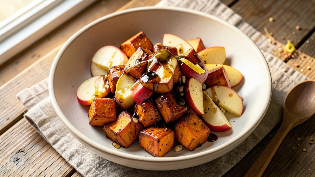 Sweet Potato and Apple Salad Recipe: Warm Spiced Bites With Crunchy Topping