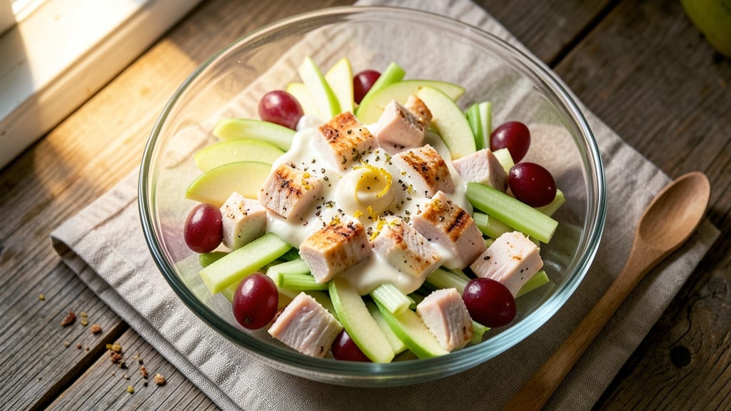 Apple Waldorf Chicken Salad Recipe: Crunchy Apples and Celery in Creamy Herbed Dressing