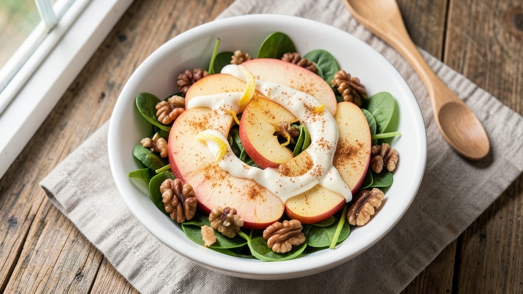 Apple and Nut Salad Recipe: Crunchy Sweetness With Warm Cinnamon Dressing