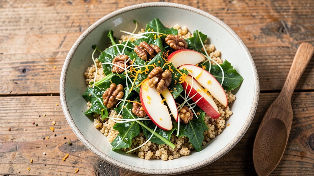Sprouts Apple Kale Quinoa Salad Recipe: Crunchy Sweet Bite With Nutty Depth
