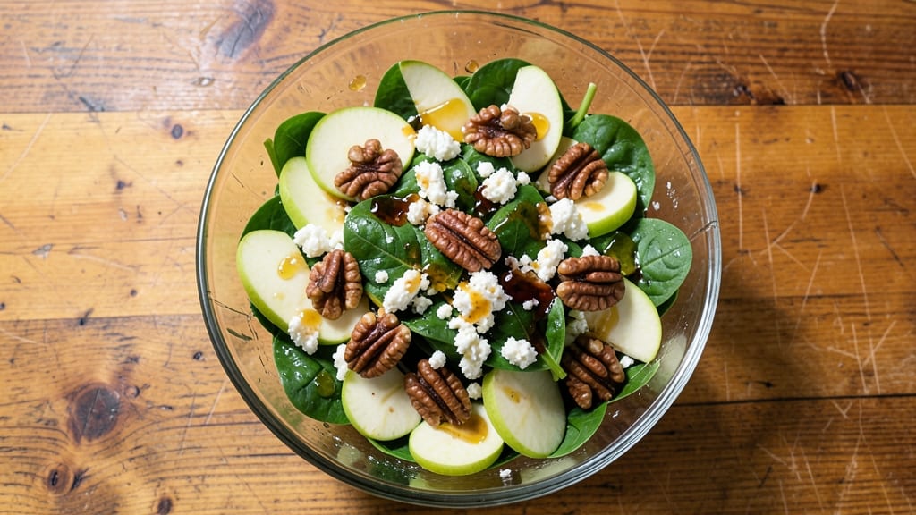 Apple Walnut Goat Cheese Salad Recipe: Crunchy Texture and Tangy Balance