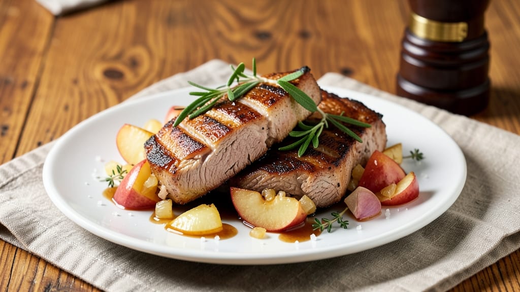 Baked Apple Stuffed Pork Chops Recipe: Caramelized Apple Crunch With Spiced Pork Tenderness