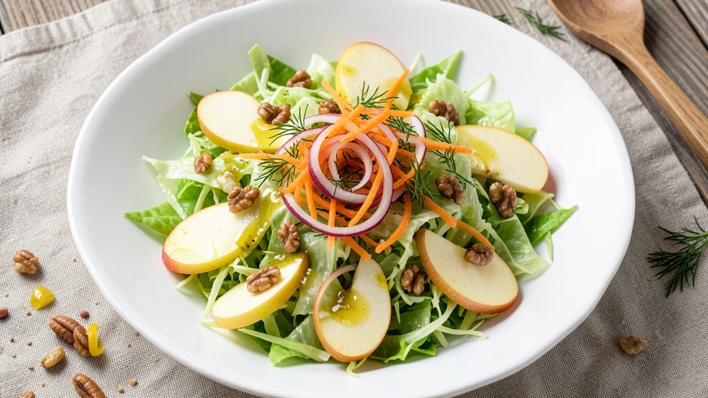 Cabbage Apple Slaw Salad Recipe: Crunchy Sweetness With Tangy Dressing Twist