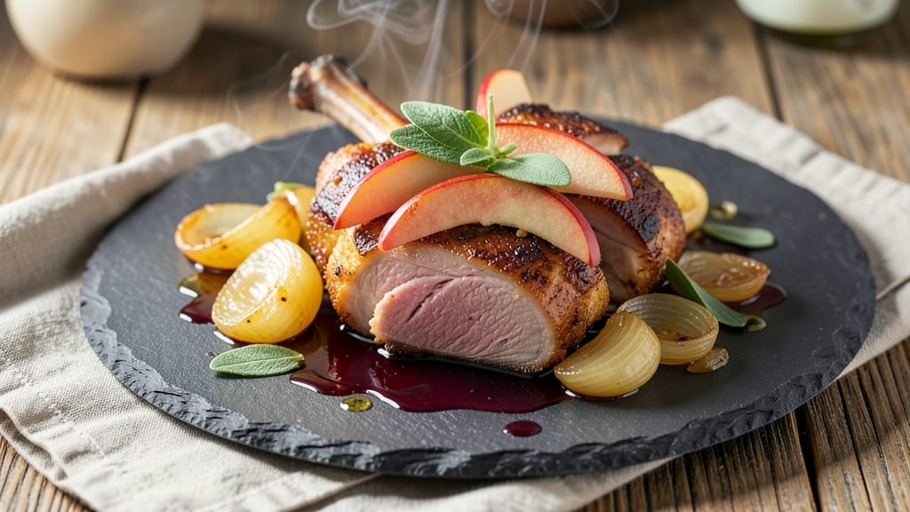 Pork Apple Sage Recipe: Herbal Braise With Caramelized Apple Crunch
